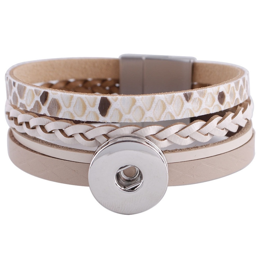 Snap Button Jewelry Snake Bangle Style Bracelet